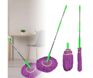 Générique Ultra Absorbante - Mop, Essorage Magic Twist Mop 360 Microfibre, Balai Manche Télescopique, pour Tous Types De Sols, Balai essoreur Rotatif Facile à Utiliser (Purple)