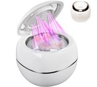 Générique Ultrasonic UV Denture Cleaning Dome,Professional Portable Retainer Cleaner Machine,Deep Cleaning & 42,000hz High-Frequency Waves for Night,Guards,Braces,Aligner,Toothbrush,Jewelry (White)