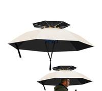 Générique Umbrella Hat for Adults Adjustable Double Layer UV Protection