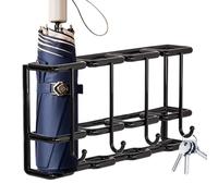 Générique Umbrella Organizer Wall Mount, 4 Slot Metal Storage Holder, 11.81x4.72in Space Saving Design, Easy Installation, Household Utility for Home, Indoor, Organization, Neat Decor