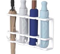Générique Umbrella Rack, Wall Holder, Storage Stand, Sleek Metal Frame Secures Umbrellas with Effortless Accessibility, Durable 4-Slot Design Enhances Family Doorway Organization