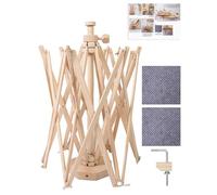 Générique Umbrella Yarn Winder and Knitting Holder, Wooden Tool for Crochet & Knit Enthusiasts, Organizer Accessory for Tangle-Free Crafting Efficient Yarns Management, 24.8 x 16.7 in