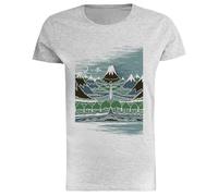 Générique Un Voyage De Halflings sur Une Montagne T-Shirt Gris Femme Régulier À Manches Courtes