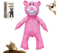 Générique Unbreak Bear Dog Toy, 2025 New Unbreak-Bear for Heavy Chewers, Indestructible Dog Toy, for Aggressive Chewers to Keep Them Busy, Chew Toys Interactive Squeaky Toys (Pink)