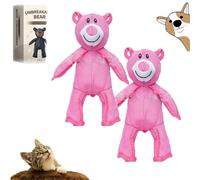 Générique Unbreak Bear Dog Toy, 2025 New Unbreak-Bear for Heavy Chewers, Indestructible Dog Toy, for Aggressive Chewers to Keep Them Busy, Chew Toys Interactive Squeaky Toys (Pink*2)