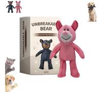 Générique Unbreak Bear Dog Toy, 2025 New Unbreakable Extreme Bear Upgraded, for Aggressive Chewers to Keep Them Busy, Chew Toys Interactive Toys, Indestructible Squeaky Toys, for Large Dogs (Pink)