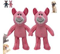 Générique Unbreak Bear Dog Toy, 2025 New Unbreakable Extreme Bear Upgraded, for Aggressive Chewers to Keep Them Busy, Chew Toys Interactive Toys, Indestructible Squeaky Toys, for Large Dogs (Pink*2)