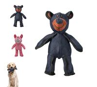 Générique Unbreak Bear Dog Toy, Indestructible Extreme Bear Upgrade, Sturdy Stuffed Dog Toy with Squeaker, for Aggressive Dogs, to Keep Them Busy (Black)