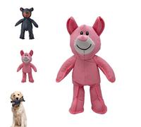 Générique Unbreak Bear Dog Toy, Indestructible Extreme Bear Upgrade, Sturdy Stuffed Dog Toy with Squeaker, for Aggressive Dogs, to Keep Them Busy (Pink)