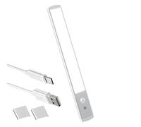 Générique Under Cabinet Lights, Motion Sensor Led Light Strip, Rechargeable Magnetic Lamp, Slim Lighting Bar, for Shelf Hallway Kitchen Wall Desk Living Room Bed Stair Use, 12.6x1.57x0.59 Inches