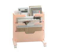 Générique Under Desk Rolling - 3-Tier Mobile Storage Rack, PP Material, Snack and File Organizer, Lockable Pulley Multi-Layer Bookshelf, Compact Office and Home Storage Solution | Organizer