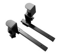 Générique Under Desk Slide-Out Keyboard Rail | Cold Rolled Steel, 23.5cm Length, Matte Black | No-Drill Adjustable Angle Rotating Tray Bracket | Desk Storage Mount (Planks Not Included)