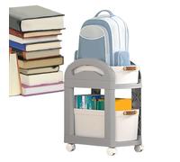 Générique Under Desk Storage Cart, Trolley Cart with Wheels, 15.75x10.04x18.74in Textbook Storage Trolley, Desk Storage Solution, Multi-Functional Textbook Storage Trolley for Workplace