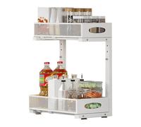Générique Under Sink Organizer, Two Tier Storage, Height Adjustable Rack, Sturdy Frame, Ideal for Household Organization in Kitchen Pantry Closet Bathroom Or Laundry Room, 19.69x15.67x8.07 inches