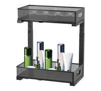 Générique Under the Sink Organizer, Pull-Out Storage Rack with Adjustable Height, Space-Saving Kitchen Cabinet Shelf for Household Cupboard, Laundry Room, Bathroom, 19.69x15.67x8.07 inches