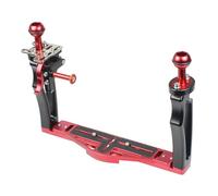 Générique Underwater Camera Mount Tray - Waterproof Camera Bracket for Tripod - Dual-Handle Adjustable Video Light Stabilizer Tray for Çamera Housing, Handle Grip Ţray F́Or Action Ćamera