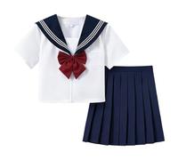 Générique Uniforme japonais | Tenue Traditionnelle avec Nœud Papillon - Robe de uniforme scolaire japonais pour filles - Pour Théâtre Cosplay Événement Rassemblement Fête Soirée Jeunes