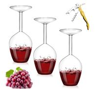 Générique Unique Creative Upside-Down Red Wine Glass,14 Fluid Ounce Long Stem Inverted Cocktail Glasses,Rotating Rolling Un-Spillable Fun Inverted Wine Cup for Champagne Beer Table Decoration Gift