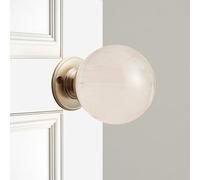 Générique Unique Decorative Door Handle, Round Glass Bead Door Handle, Nature Style Transparent Animal Crystal Doors Knobs Pull Handles, Retro Round Resin Epoxy Flower Doors Knob Retro(C,5cm)