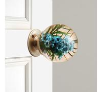 Générique Unique Decorative Door Handle, Round Glass Bead Door Handle, Nature Style Transparent Animal Crystal Doors Knobs Pull Handles, Retro Round Resin Epoxy Flower Doors Knob Retro(Z,5cm)
