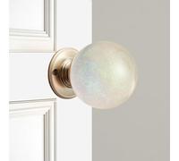 Générique Unique Decorative Door Handle, Round Glass Bead Door Handle, Nature Style Transparent Animal Crystal Doors Knobs Pull Handles, Retro Round Resin Epoxy Flower Doors Knob Retro(D,6cm)