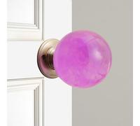 Générique Unique Decorative Door Handle, Round Glass Bead Door Handle, Nature Style Transparent Animal Crystal Doors Knobs Pull Handles, Retro Round Resin Epoxy Flower Doors Knob Retro(A,7cm)