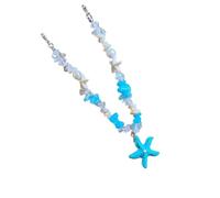 Générique Unique inspiré marin étoile de mer ou coquillage collier de perles pendentif chaîne de clavicule pour femmes cadeaux accessoires photographie chaîne de clavicule