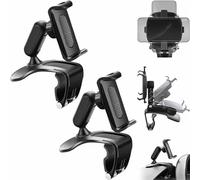 Générique Unirexa Phone Holder, Unirexa Dashboard Phone Holder, Universal 360° Dashboard Phones Holders, Multifunctional Car Clip on Phones Holders, Fits 4”-7” Smartphones (2Pcs)
