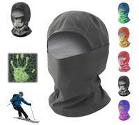 Générique Unisex Heat Reactive Balaclava,Temperature Sensitive Color Changing Ski Mask,Thermal Winter Full Head Wrap for Skiing Hiking (Gray to White)