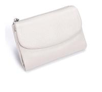 Générique Unisex Pebble Leather Wallet, 5.3In Short Genuine Leather Coin Card Holder, Can Hold Coins, Id Cards, Unisex Clutch Bags (Beige)