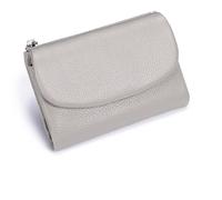 Générique Unisex Pebble Leather Wallet, 5.3In Short Genuine Leather Coin Card Holder, Can Hold Coins, Id Cards, Unisex Clutch Bags (Gray)
