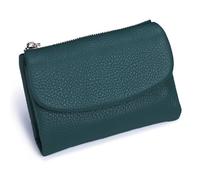 Générique Unisex Pebble Leather Wallet, 5.3In Short Genuine Leather Coin Card Holder, Can Hold Coins, Id Cards, Unisex Clutch Bags (Blue B)