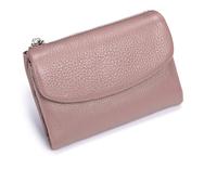 Générique Unisex Pebble Leather Wallet, 5.3In Short Genuine Leather Coin Card Holder, Can Hold Coins, Id Cards, Unisex Clutch Bags (Pink)