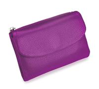 Générique Unisex Pebble Leather Wallet, 5.3In Short Genuine Leather Coin Card Holder, Can Hold Coins, Id Cards, Unisex Clutch Bags (Light Purple)