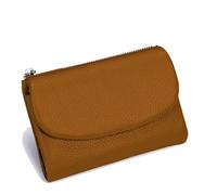 Générique Unisex Pebble Leather Wallet, 5.3In Short Genuine Leather Coin Card Holder, Short Genuine Purse for Coins and Cards, Multicolor Clutch for Women (Brown)