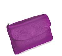 Générique Unisex Pebble Leather Wallet, 5.3In Short Genuine Leather Coin Card Holder, Short Genuine Purse for Coins and Cards, Multicolor Clutch for Women (Purple)