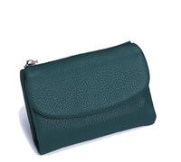 Générique Unisex Pebble Leather Wallet, 5.3In Short Genuine Leather Coin Card Holder, Short Genuine Purse for Coins and Cards, Multicolor Clutch for Women (Blue)