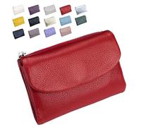Générique Unisex Pebble Leather Wallet, 5.3In Short Genuine Leather Coin Card Holders, Small Bifold Pocket Purse Multicolor Clutch (#14)