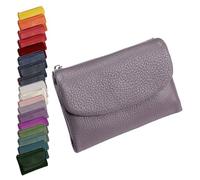 Générique Unisex Pebble Leather Wallet, Cute Small Wallets for for Men and Women, 5.3in Leather Coin Card Holder with Card Slots, Coin Pocket & Cash Storage, Small Compact Pocket Purse Multicolor (L)