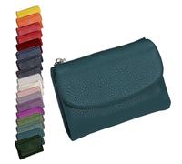 Générique Unisex Pebble Leather Wallet, Cute Small Wallets for for Men and Women, 5.3in Leather Coin Card Holder with Card Slots, Coin Pocket & Cash Storage, Small Compact Pocket Purse Multicolor (Q)
