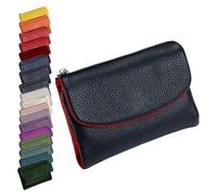 Générique Unisex Pebble Leather Wallet, Cute Small Wallets for for Men and Women, 5.3in Leather Coin Card Holder with Card Slots, Coin Pocket & Cash Storage, Small Compact Pocket Purse Multicolor (H)