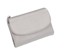 Générique Unisex Pebble Leather Wallet,Genuine Leathers Wallets for Women,Short Genuine Leather Coin Card Holder, Can Hold Coins, Id Cards (Grey)
