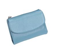 Générique Unisex Pebble Leather Wallet, Leather Wallets for Women with Credit Card Holder, Coin Holder & Cash Slots, Small Wallets for Women Can Hold Coins Id Cards (Flax Blue)