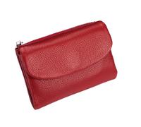 Générique Unisex Pebble Leather Wallet, Leather Wallets for Women with Credit Card Holder, Coin Holder & Cash Slots, Small Wallets for Women Can Hold Coins Id Cards (Red)