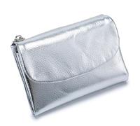 Générique Unisex Pebble Leather Wallet, Short Genuine Leather Coin Card Holder, Small Wallets for Women, Dual Zipper Coin Pockets Credit Card Holder for Men & Women (#15)