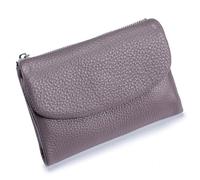 Générique Unisex Pebble Leather Wallet, Short Genuine Leather Coin Card Holder, Small Wallets for Women, Dual Zipper Coin Pockets Credit Card Holder for Men & Women (#18)
