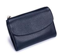 Générique Unisex Pebble Leather Wallet, Short Genuine Leather Coin Card Holder, Small Wallets for Women, Dual Zipper Coin Pockets Credit Card Holder for Men & Women (#08)