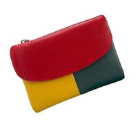 Générique Unisex Pebble Leather Wallet, Short Genuine Leather Coin Card Holder, Small Wallets for Women, Dual Zipper Coin Pockets Credit Card Holder for Men & Women (#07)