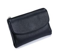 Générique Unisex Pebble Leather Wallet, Short Genuine Leather Purse for Coins and Cards, for Man and Women (08)