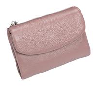 Générique Unisex Pebble Leather Wallet, Short Genuine Leather Purse for Coins and Cards, Multicolor Clutch for Women, Small Compact Bifold Pocket Purse, Unisex Wallet (Pink)